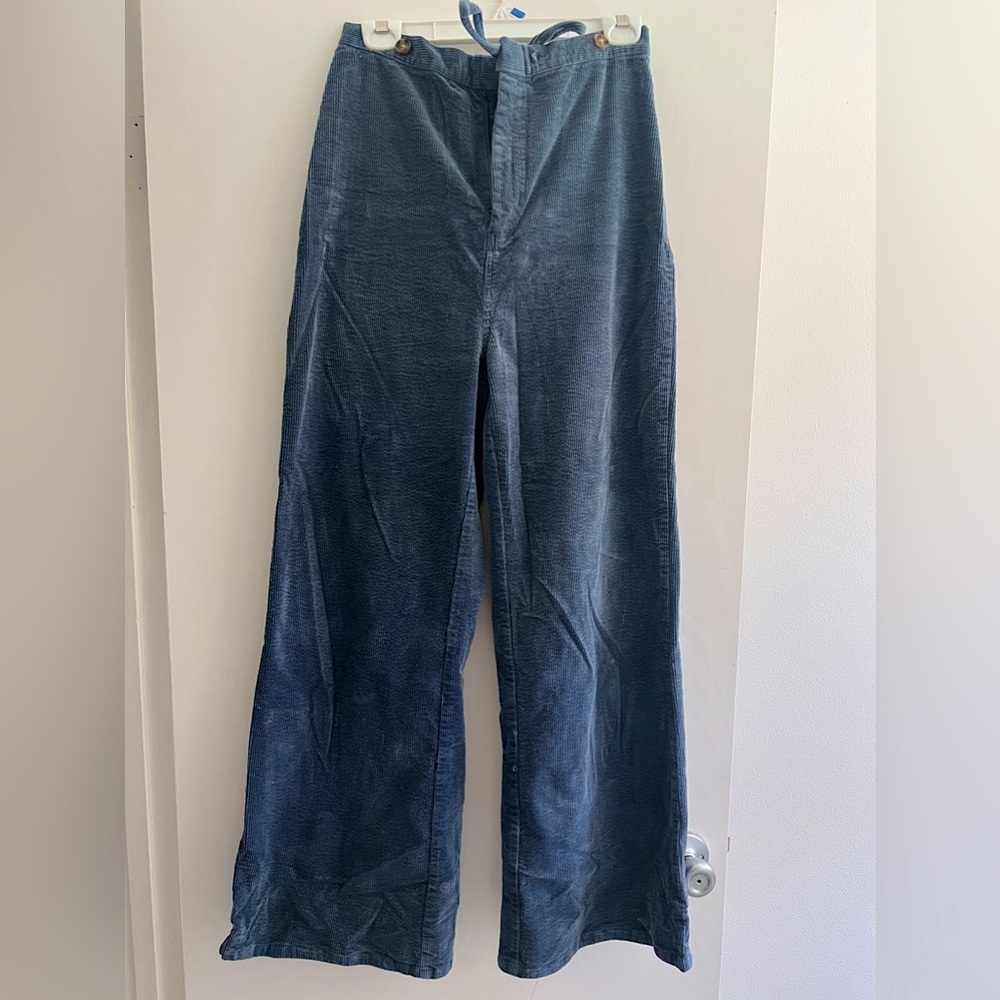 Saint Geraldine blue corduroy wide leg pants size large
